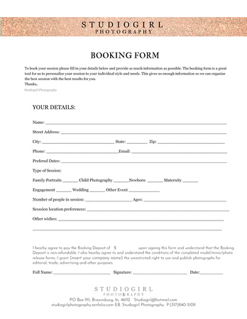 Booking Form